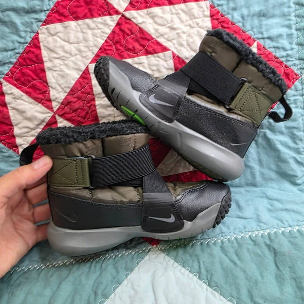 Nike Kids Flex Advance Olive Black Grey Green Winter Boots